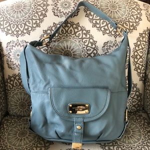 Michael Kors Blue Leather Shoulder Bag